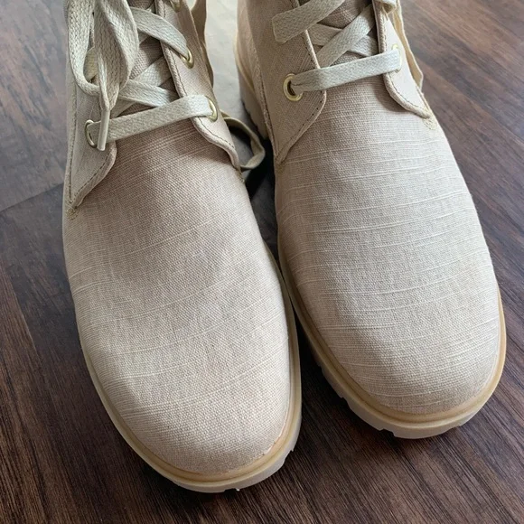 Timberland Light Tan canvas High-Top Boots - Picture 12 of 13